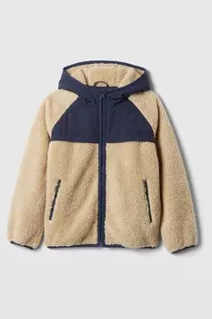 Куртка из шерпы с капюшоном (4 13 лет) Gap, бежевый