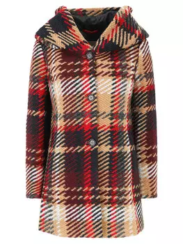 Куртка из шерсти AMBER & JUNE miKapuze, цвет dark blue/red