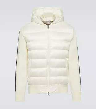 Куртка из шерсти со вставками из пуха Moncler, белый