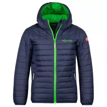 Куртка из синтетического волокна Trollkids Kid's Eikefjord, цвет Navy/Bright Green