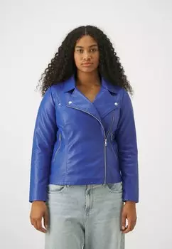 Куртка из синтетической кожи ONLY Carmakoma CARNEWMELISA BIKER, цвет dazzling blue