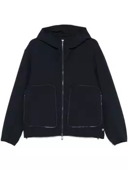 Куртка из сирсакера на молнии Emporio Armani, синий