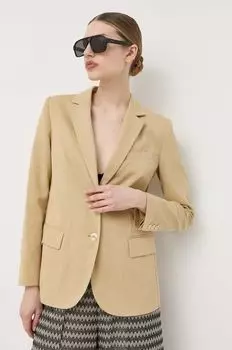 Куртка из смешанного льна Twinset, бежевый