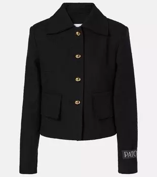 Куртка из смеси шерсти и хлопка Patou, черный