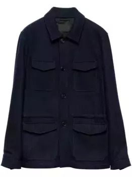 Куртка из смеси шерсти и кашемира Prada, синий