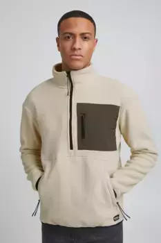 Куртка из смесового флиса "BLEND BHSweatshirt", без капюшона, серый