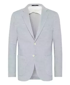 Куртка из смесового хлопка B Джерси Boggi Milano, синий