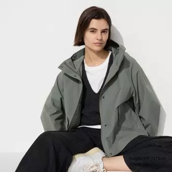 Парка из хлопковой смеси Uniqlo, зеленый