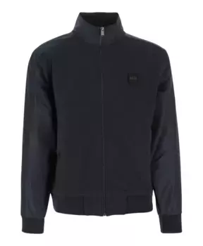 Куртка из смесового хлопка с логотипом Hugo Boss, синий