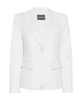 Куртка из смесового хлопка с остроконечными лацканами Emporio Armani, серый