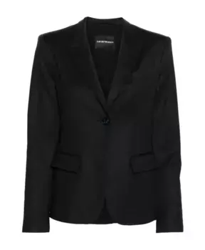 Куртка из смесового хлопка с шалевым воротником Emporio Armani, синий