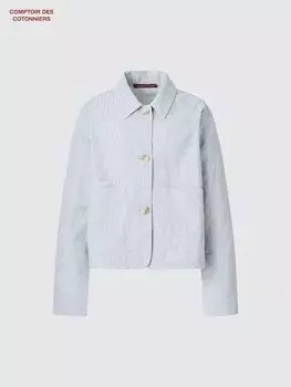 Куртка из смесового хлопка Uniqlo, цвет 61 синий