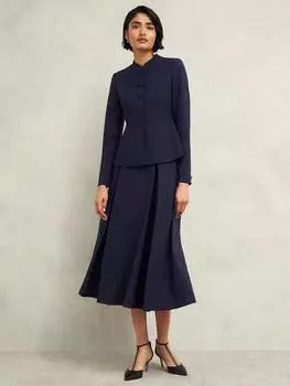 Куртка из смесовой шерсти berkeley Hobbs, темно-синий