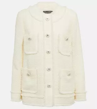 Куртка из смесовой шерсти DOLCE&GABBANA, белый