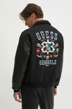 Куртка из смесовой шерсти Guess Originals, черный