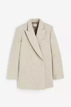 Куртка из смесовой шерсти H&amp;M, светло-бежевый