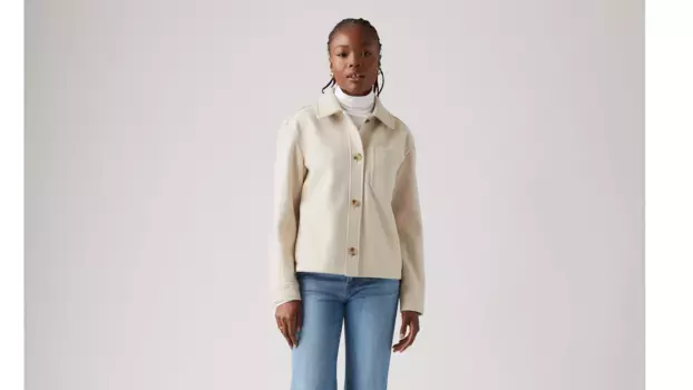 Куртка из смесовой шерсти Levi's, белый