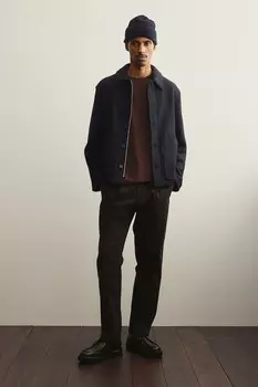 Куртка из смесовой шерсти обычного кроя H&M, синий