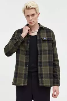 Куртка из смесовой шерсти Superdry, зеленый