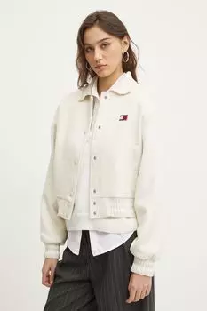 Куртка из смесовой шерсти Tommy Jeans, бежевый