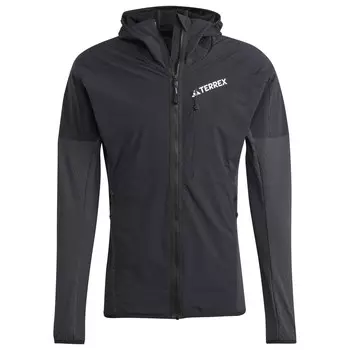Куртка из софтшелла Adidas Terrex Terrex Techrock Hooded Wind Fleece, черный