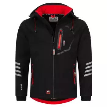 Куртка из софтшелла Arctic Seven "ASColori", уличная куртка со съемным капюшоном, красный