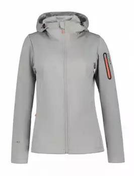 Куртка из софтшелла Icepeak "D SOFTSHELL JACKE BRIDGEWATER", с капюшоном, серый