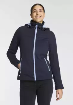 Куртка из софтшелла Icepeak "D SOFTSHELL JACKE BOISE" (1 шт.), с капюшоном, водонепроницаемая и ветрозащитная, синий