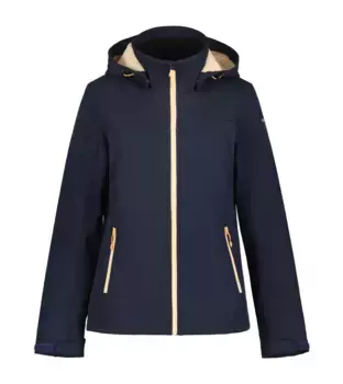 Куртка из софтшелла Icepeak "D SOFTSHELL JACKE BRENHAM", с капюшоном и высоким воротником-стойкой, синий