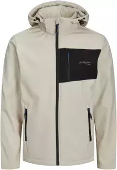 Куртка из софтшелла Jack & Jones "JJ JJTYSON SOFTSHELL JACKET", с капюшоном, цвет Moonbeam