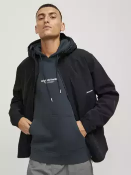 Куртка из софтшелла Jack & Jones "JJALEX HOOD JACKET", с капюшоном, черный
