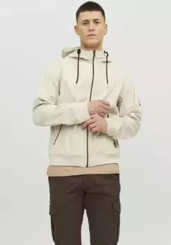 Куртка из софтшелла Jack & Jones "JJEBASIC SOFTSHELL HOOD NOOS", с капюшоном, цвет Moonbeam