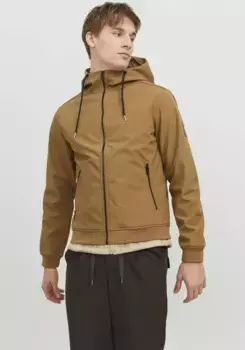 Куртка из софтшелла Jack & Jones "JJEBASIC SOFTSHELL HOOD NOOS", с капюшоном, цвет Otter