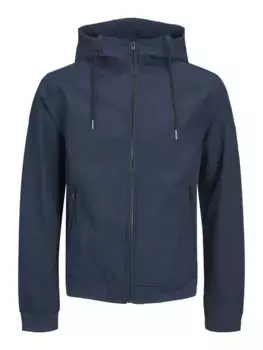 Куртка из софтшелла Jack & Jones PlusSize "JJEBASIC SOFTSHELL HOOD NOOS PLS", с капюшоном, синий