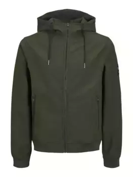 Куртка из софтшелла Jack & Jones PlusSize "JJEBASIC SOFTSHELL HOOD NOOS PLS", с капюшоном, цвет Rosin