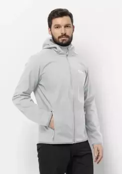 Куртка из софтшелла Jack Wolfskin "BORNBERG HOODY M", с капюшоном, серый