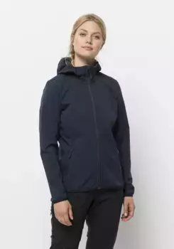 Куртка из софтшелла Jack Wolfskin "BORNBERG HOODY W", с капюшоном, синий