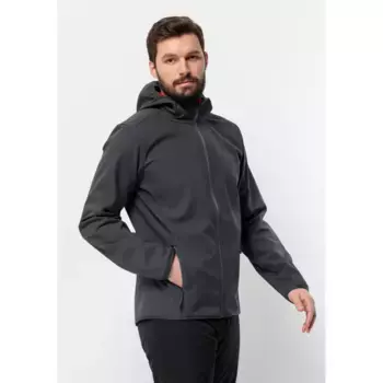Куртка из софтшелла Jack Wolfskin "BORNBERG HOODY M", с капюшоном, цвет Phantom