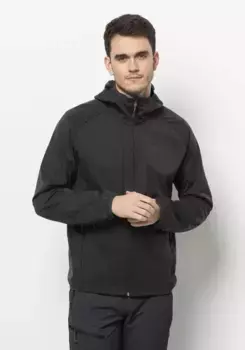 Куртка из софтшелла Jack Wolfskin "FELDBERG HOODY M", с капюшоном, черный