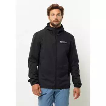 Куртка из софтшелла Jack Wolfskin "FELDBERG HOODY M", с капюшоном, черный