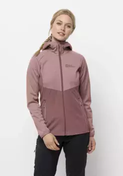 Куртка из софтшелла Jack Wolfskin "GO HIKE SOFTSHELL W", с капюшоном, цвет Apple-Butter