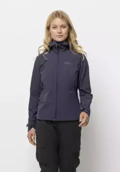 Куртка из софтшелла Jack Wolfskin "KAMMWEG JKT W", с капюшоном, цвет Graphite