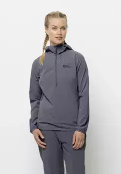 Куртка из софтшелла Jack Wolfskin "PRELIGHT OVERHEAD W", с капюшоном, цвет Dolphin