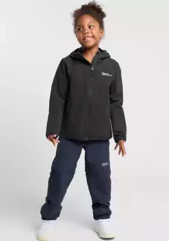 Куртка из софтшелла Jack Wolfskin "SOLYD JACKET K", с капюшоном, черный