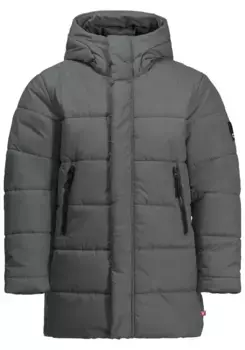 Куртка из софтшелла Jack Wolfskin "TEEN INS LONG JACKET Y", с капюшоном, зеленый