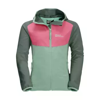 Куртка из софтшелла Jack Wolfskin «TURBULENCE G», с капюшоном, цвет granite-green