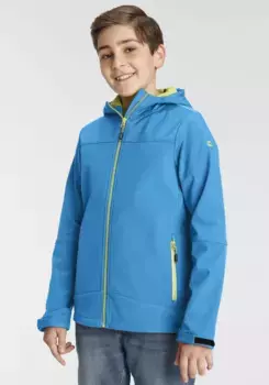 Куртка из софтшелла Killtec "BYS SFTSHLL JCKT OT", с капюшоном, дышащая, водоотталкивающая и ветроотталкивающая, синий