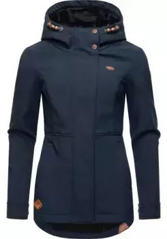 Куртка из софтшелла Ragwear "Yba", с капюшоном, спортивная женская куртка для активного отдыха с капюшоном, цвет морской волны