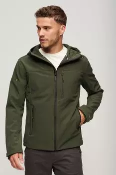 Куртка из софтшелла с капюшоном и флисовой подкладкой Superdry, зеленый