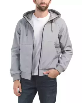 Куртка из софтшелла смешанного цвета с капюшоном Kenneth Cole, цвет Nickel